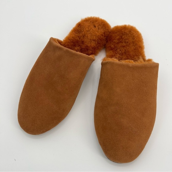 New TKEES Ines Shearling Slide On Mule Sandal Fur Size 7 Flat Loafers - Picture 13 of 14